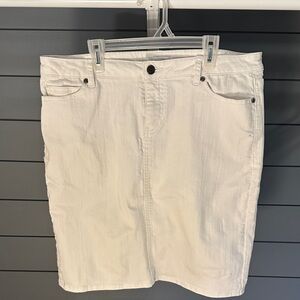 New York & Company White Pencil denim Skirt